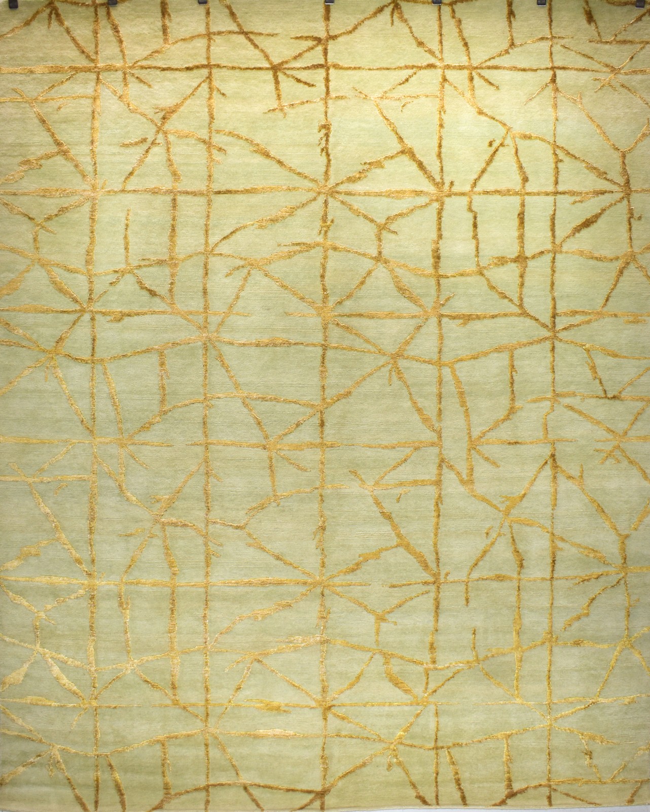 Minimalist Geometric Beige &amp; Gold Custom Rug